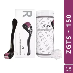 ZGTS Derma Roller 1.50mm Clinicares Treatment Solution, Model ZGTS-150 (Black)
